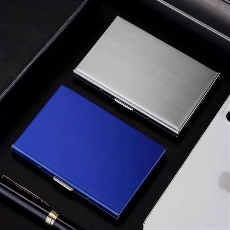 不锈钢卡包钱包防盗刷超薄防消磁小巧卡盒信用金属卡套卡片夹男士