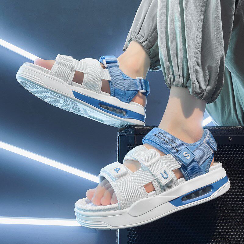凉鞋男款夏季2025新款外穿厚底运动防滑青少年开车休闲海边沙滩鞋
