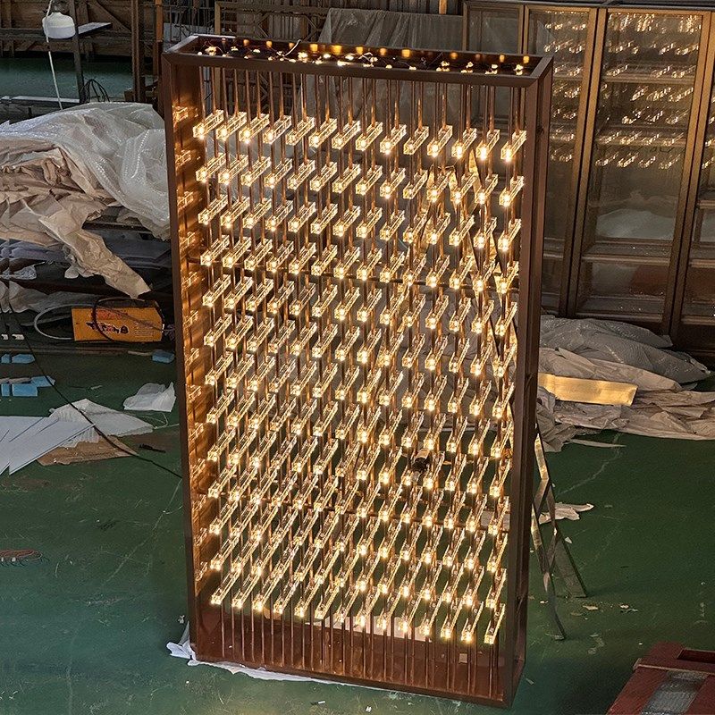 定制发光常温恒温酒柜亚克力红酒C架洋酒展示柜不锈钢红酒柜展示