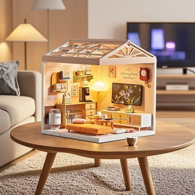 雅斯妮小城日记diy小屋手工拼装制作迷你微缩场景透明小房子模型