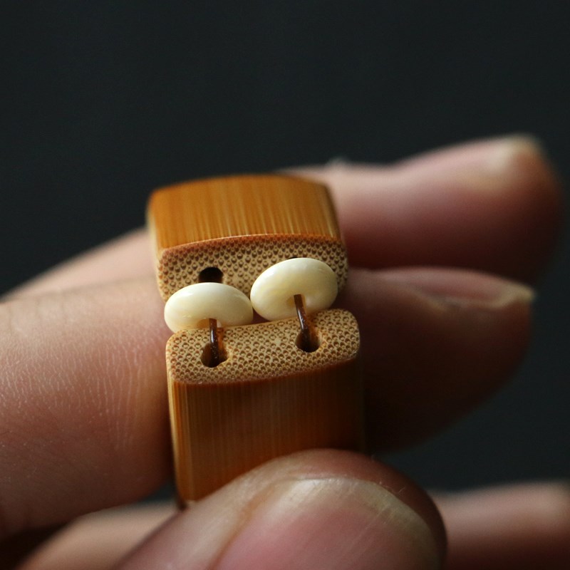 精品纯手工精磨天然老玉竹文玩手牌竹雕竹制把玩手串竹手链手把件