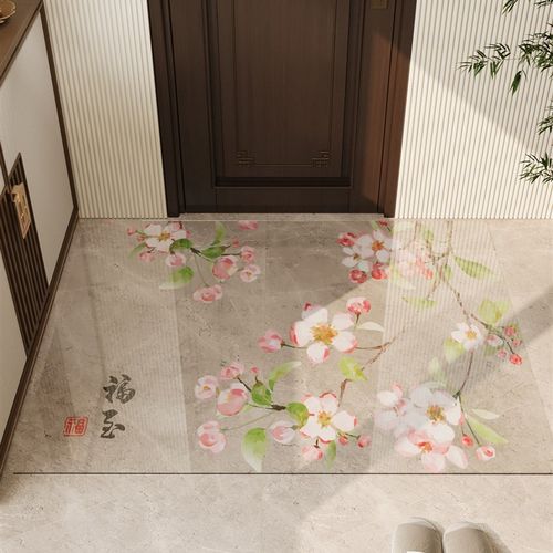 入户门地垫玄关进门防滑脚垫透明软玻璃可裁剪地毯耐脏除尘门垫子