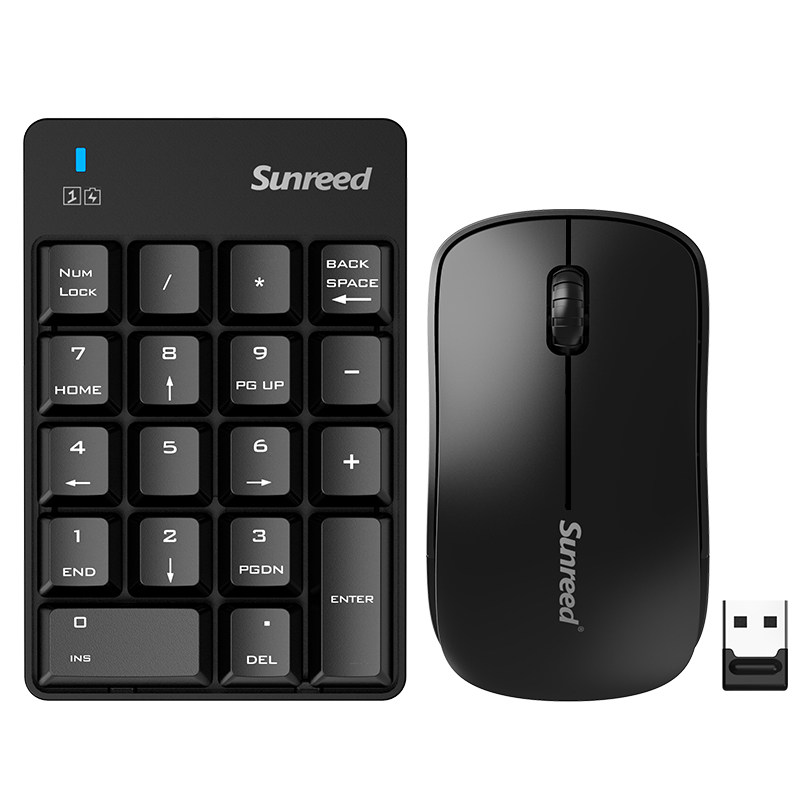 无线数字小键盘 财务会计笔记本电脑外接迷你有线USB数字键鼠套装