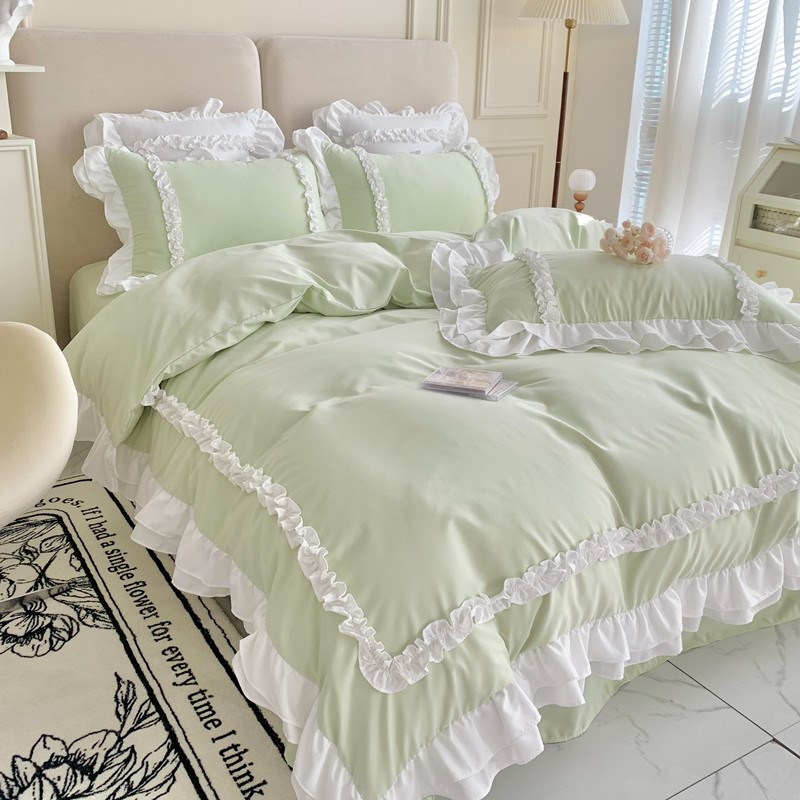 ins少女心4四件套全棉纯棉韩版公主风网红款被套床裙床单床上用品