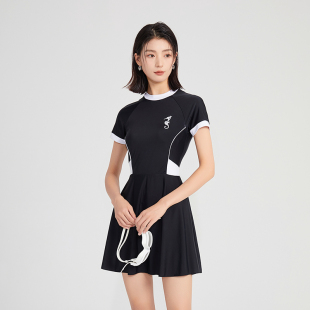 胖mm200斤温泉游泳馆专用泳装 泳衣女款 专业训练保守o遮肚显瘦大码