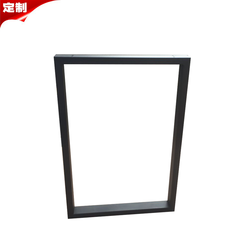 定制橱柜支撑吧台脚支撑 桌腿架子 铁艺吧台腿办公桌支架桌架黑色