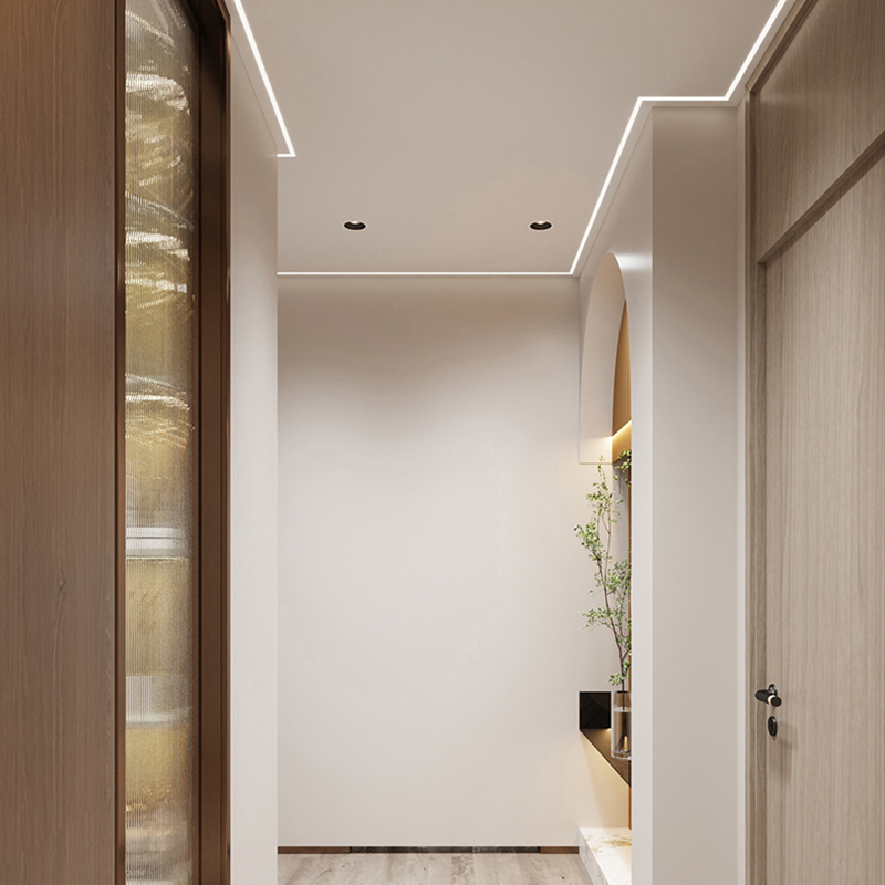 COB灯带单色全光谱低压24v自粘背胶铝槽软灯条悬吊式天花板酒柜柔