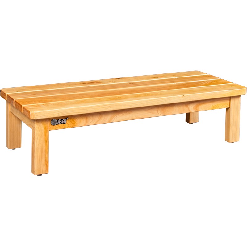 尚田实木长凳脚踏凳矮木质洗澡凳防滑放水浴室凳踩高脚踏门厅凳子