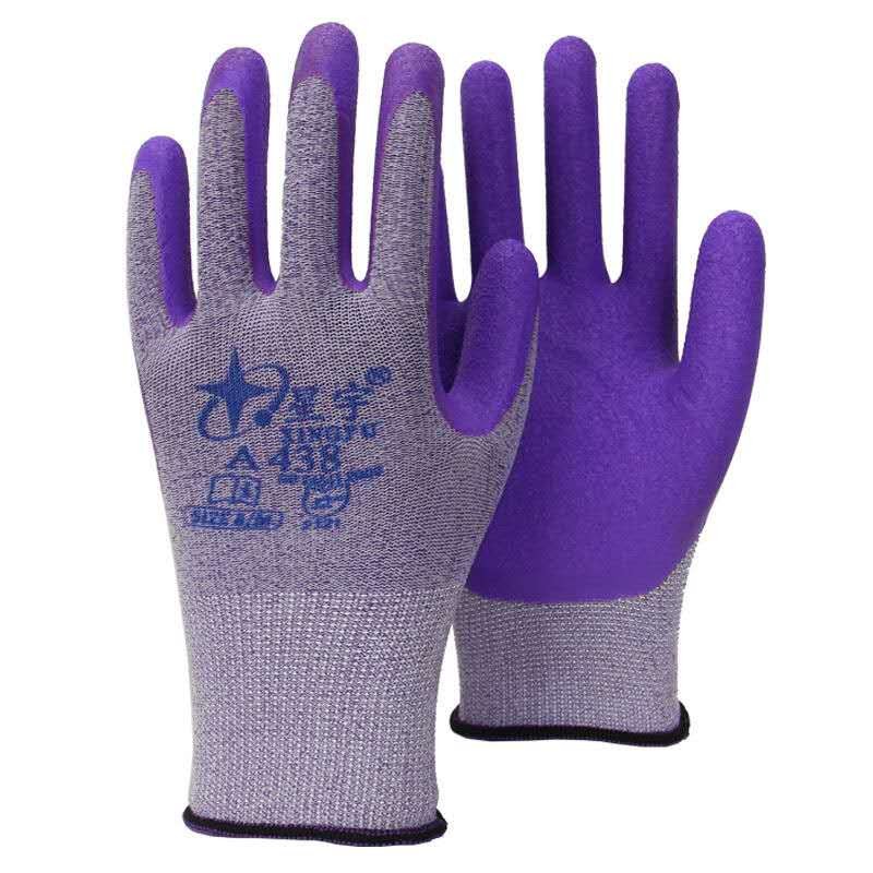 星宇A438A458弹力星发泡搬运耐磨贴手防滑透气女式L918干活手套男