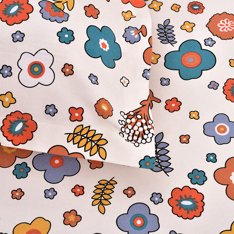 七彩花瓣粗布床单单件 加厚全棉老式三件套 棉布睡单1.5m1.8米床