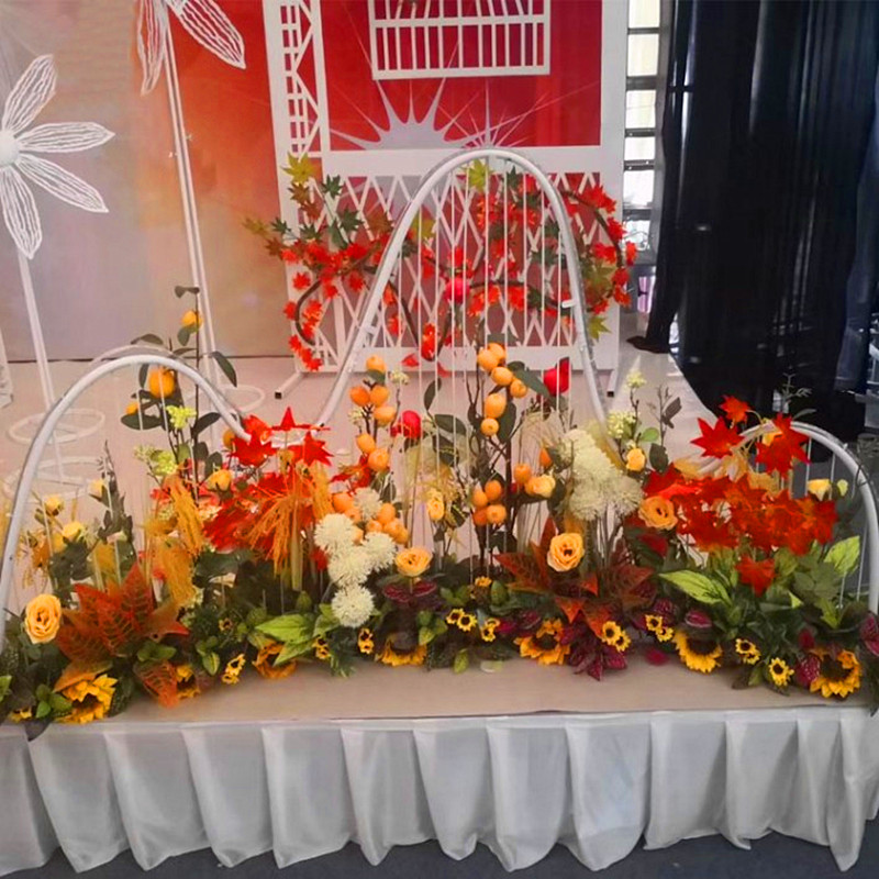 婚庆道具中式婚礼假山婚礼路引半壁江山铁艺栅栏摆件迎宾区背