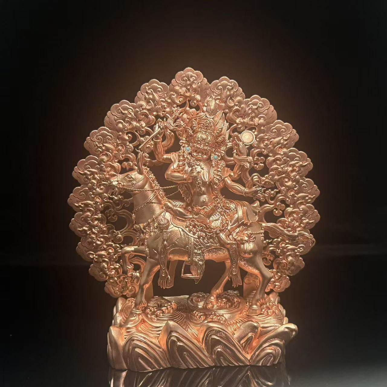 吉祥天母/班丹拉姆/噶举四臂吉祥天母/16cm红铜佛像藏传佛堂供奉