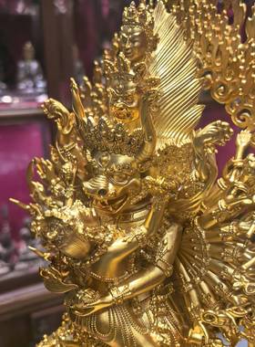 大威德/大威德金刚/独雄/独勇大威德/23cm金铜佛像梵天藏传摆件