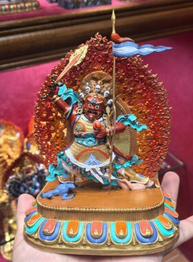 大红司命主/姐妹护法/姊妹护法/15.5cm彩绘佛像梵天造像佛堂摆件