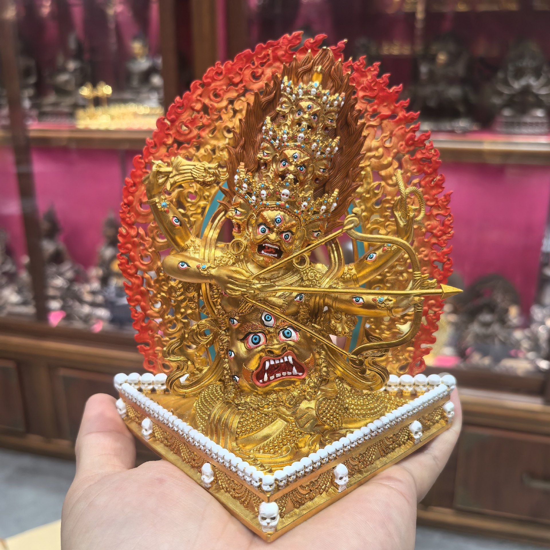 惹呼拉/热乎啦/rahula/热乎拉/惹乎拉/啦呼啦/喇呼拉/15cm铜摆件
