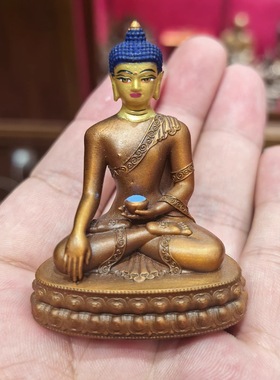 释迦牟尼/释迦牟尼佛像/随身佛5cm紫铜藏传密宗精品摆件