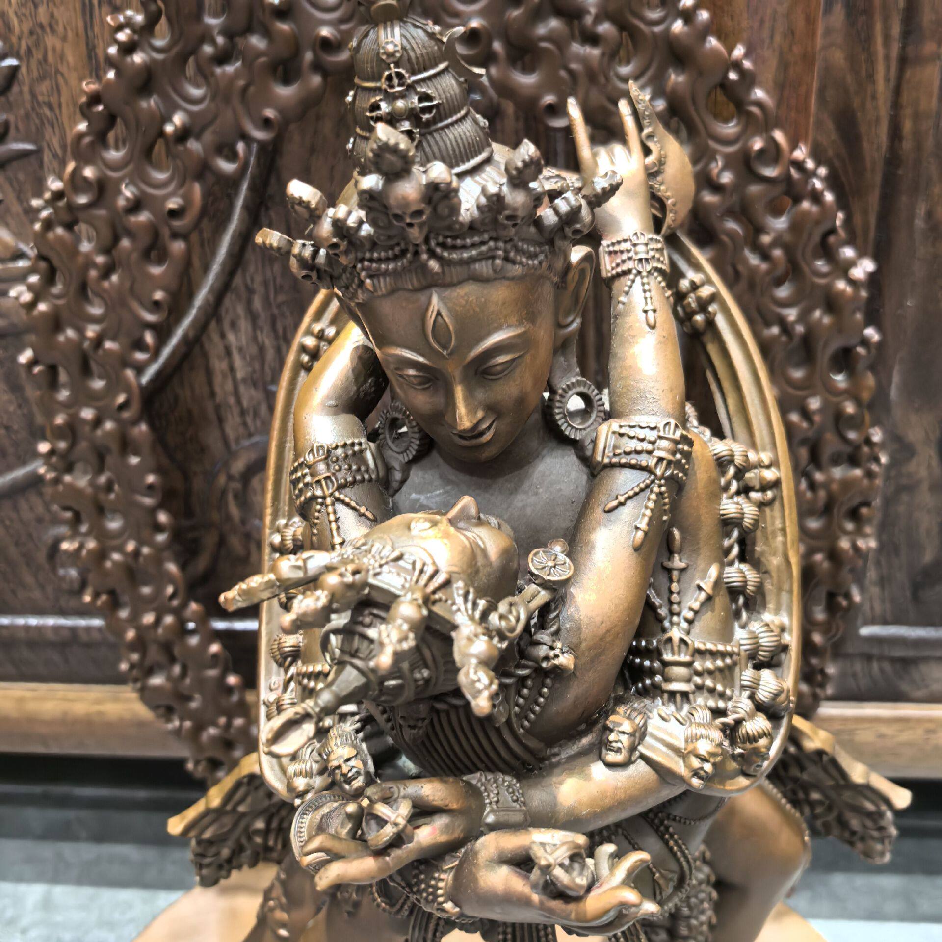 胜乐金刚/上乐金刚/大威德/德穆钦格/36cm 紫铜佛像藏传摆件/独雄