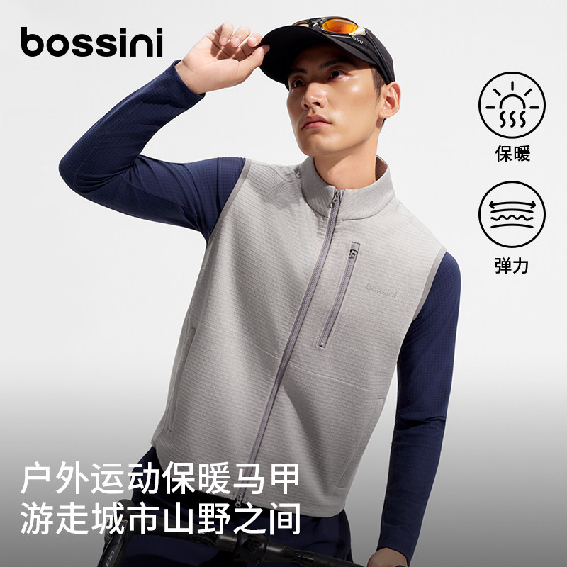 堡狮龙男士骑行绒感保暖马甲图片