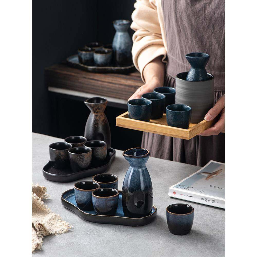 日本进口MUJIE日本清酒酒具陶瓷白酒分酒器烧酒杯古风酒盅温酒器