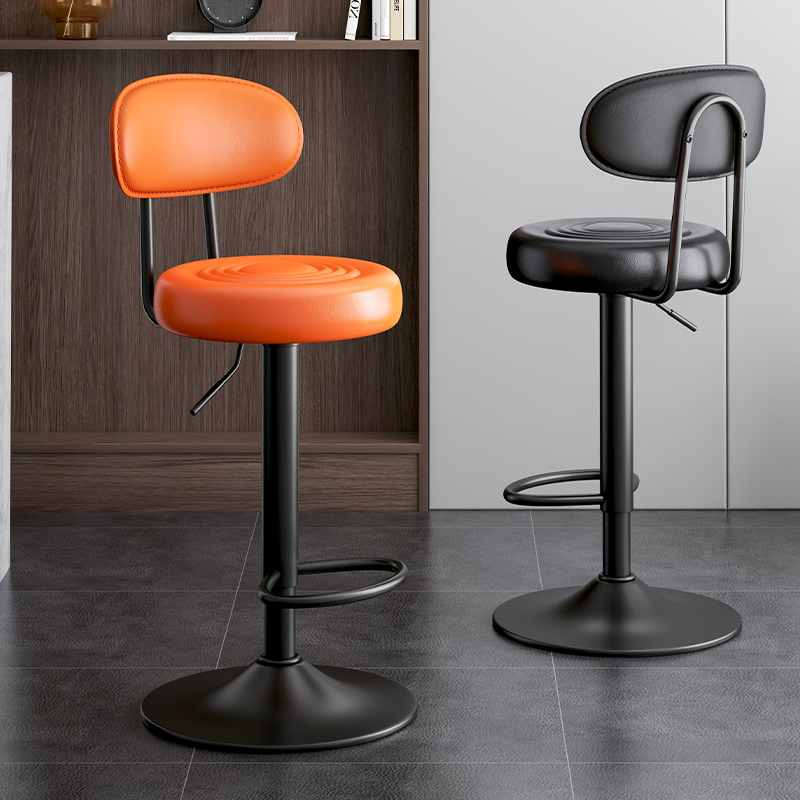高脚凳子吧台椅家用升降旋转酒吧凳商用收银台前台店靠背转椅