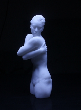 创意美女雕塑艺术汽车装饰工艺品简约家居仿汉白玉人物小摆件