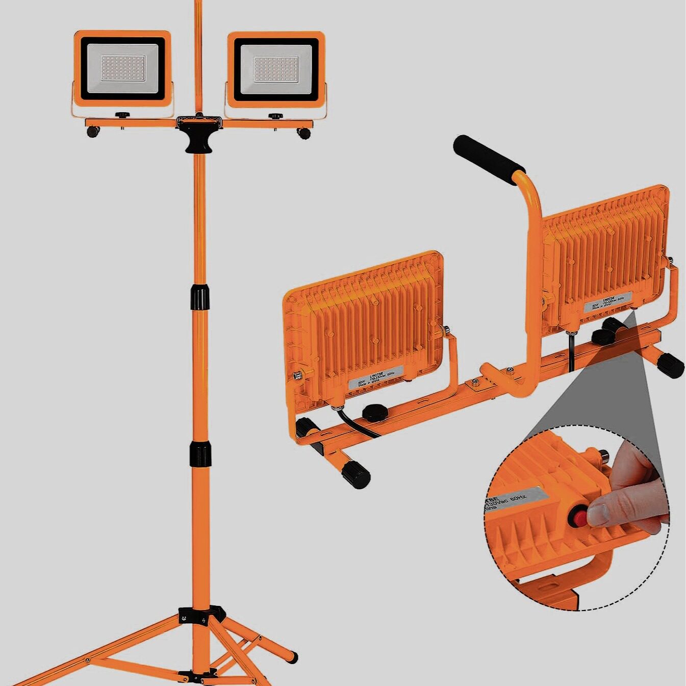 70WSMID投光灯带三脚支架插头