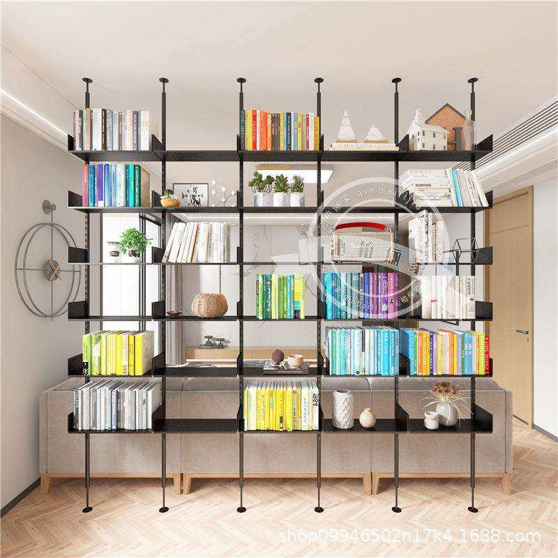 网红创意落地客厅隔断书架办公室通顶展示架经济型多层收纳置架子