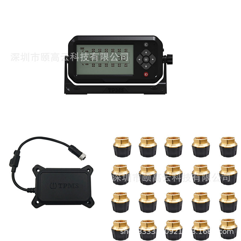 20轮 工程车/卡车 外置式OTR胎压监测系统TPMS 支持自动换挂