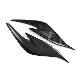 适用于12-15丰田普锐斯PriusZVW30碳纤维改装灯眉眼眉大灯装饰贴