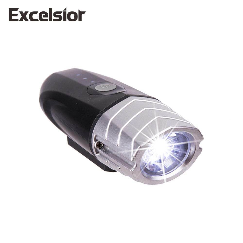 Excelsior自行车车灯高亮防水USB前灯LED头灯山地公路车夜骑装备