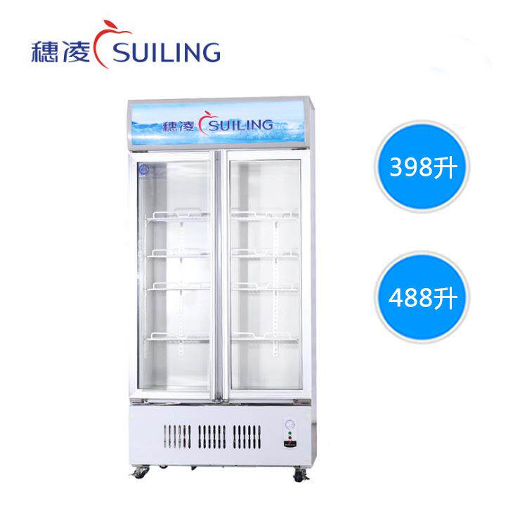 穗凌商用冰柜立式冷藏玻璃双门展示柜陈列柜大容量保鲜