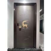 商品房高档入户门不锈钢门安全防盗韩式 门单开门简约现代进户门