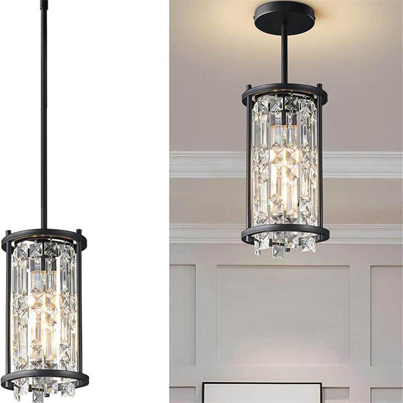 餐厅吊灯简约现代外贸美式单头餐桌餐厅楼梯过道卧室床头水晶吊灯