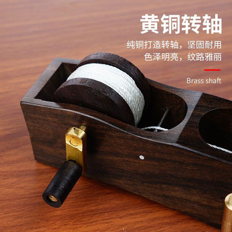 木井方手摇式墨斗木工专用画线神器工具木匠老式墨斗线棉线弹线器