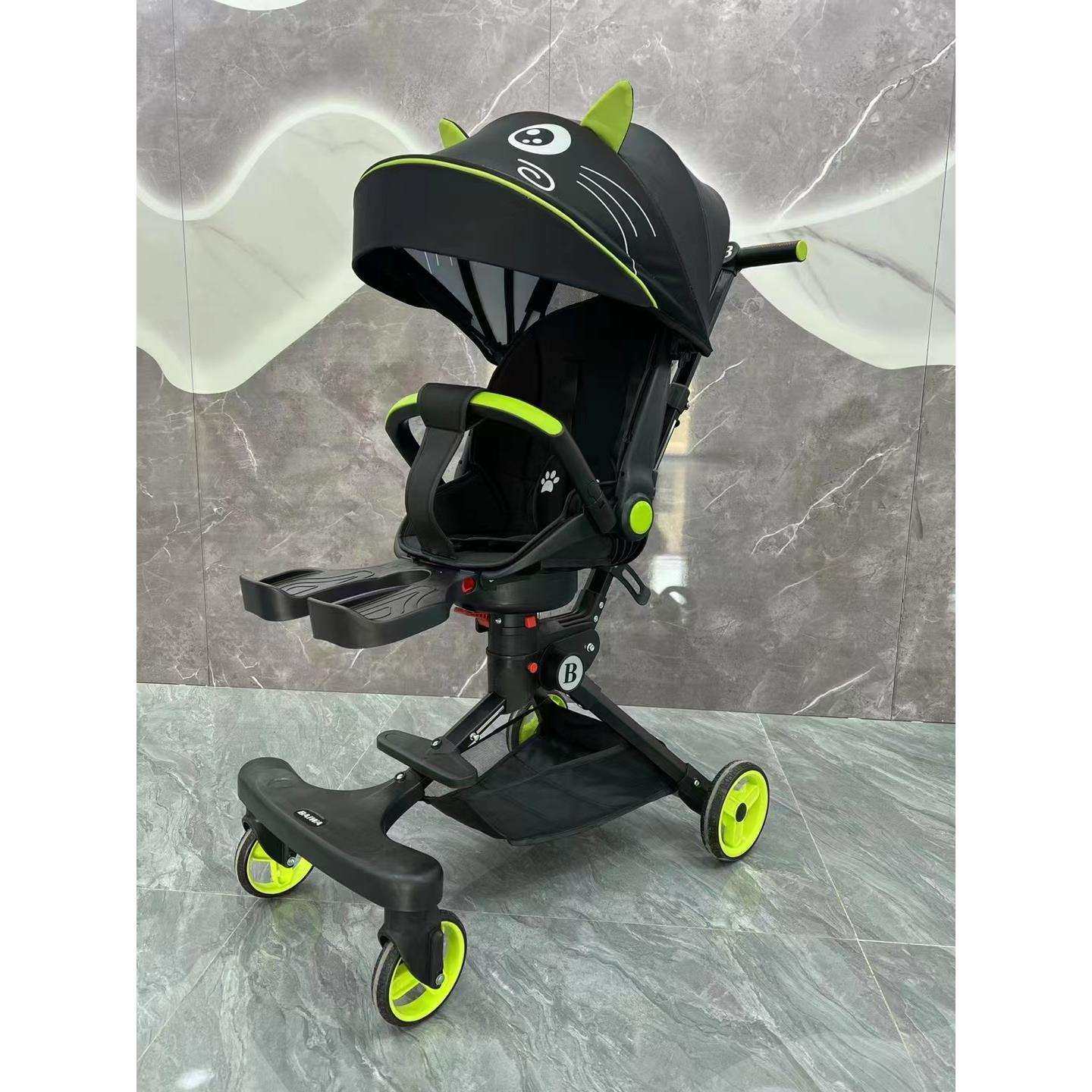 溜娃神器手推车儿童双向可躺可坐高景观一件折叠婴儿手推车