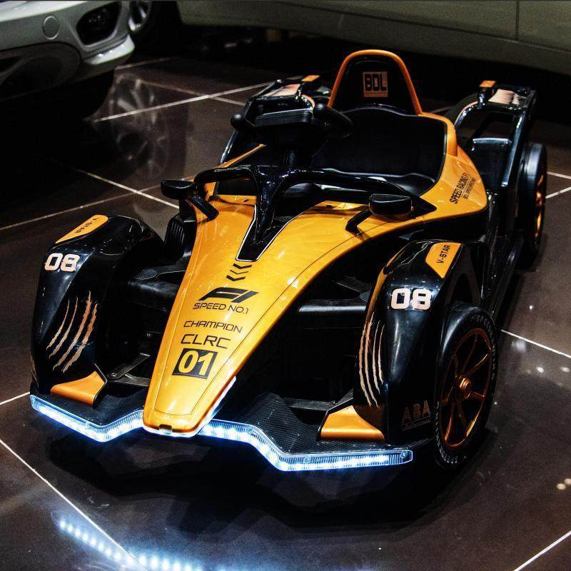 儿童电动赛车2-6岁男女孩可坐大人四轮漂移车F1卡丁车亲子玩具车