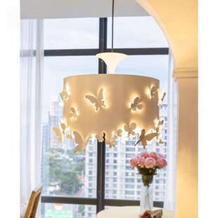 蝴蝶吊灯法式奶油风公主房吊灯创意个性女孩卧室灯高级感网红爆款