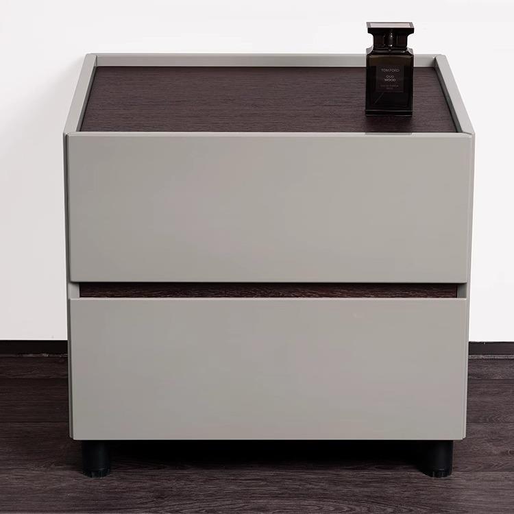设计师TJSRKYQ-M689#床头柜现代简约小型实木卧室小柜子床边柜轻