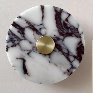 法式诧寂风天然大理石宝格壁灯设计师样板间软装客厅卧室楼梯灯具