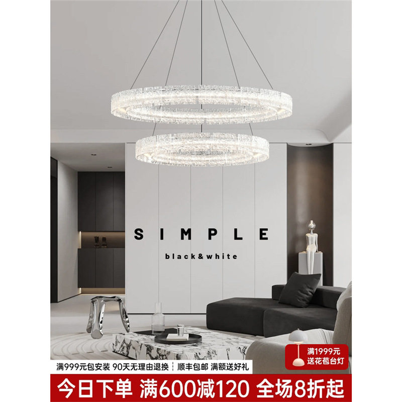 意式极简树脂客厅吊灯现代简约全铜新款设计师创意高端大厅卧室灯
