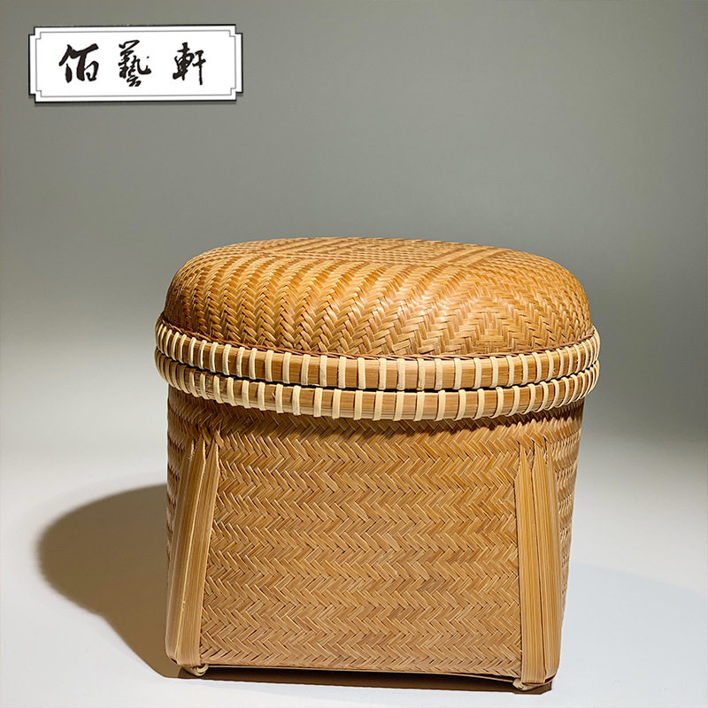 佰艺轩东阳竹编手工收纳篮