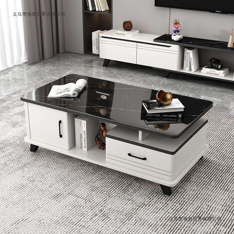 茶几客厅家用轻奢桌子简约现代小户型钢化玻璃茶桌电视柜组合茶台