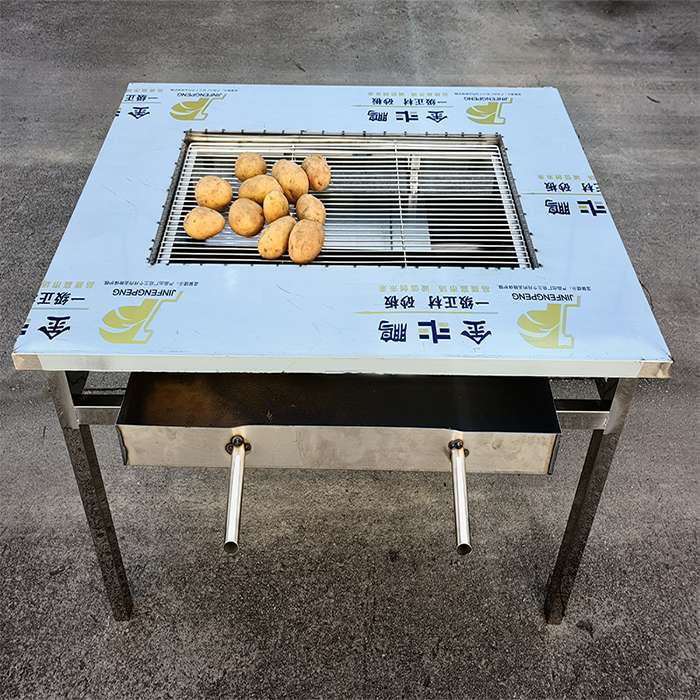 烤土豆手撕豆腐烧烤桌 贵州云南小豆腐洋芋 木炭烧烤炉架加大条网