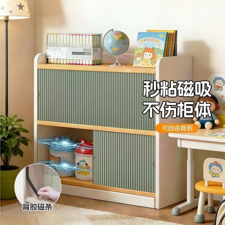 磁吸柜子遮挡帘橱柜杂物书柜防尘帘遮丑防晒帘柜门磁吸免打孔蜂巢图片