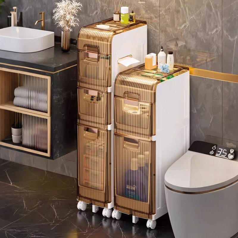 严选卫生间夹缝柜抽屉式多层置物架浴室储物柜整理柜洗手间收纳柜,电子元器件市场,电线扎带/束线带,淘宝优惠券,粉丝福利购,淘宝优惠卷