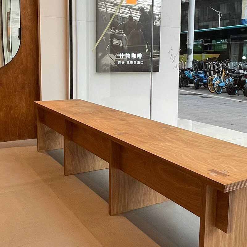 复古咖啡店长凳中古凳子服装店长条凳餐厅长椅木凳子矮凳茶几餐椅