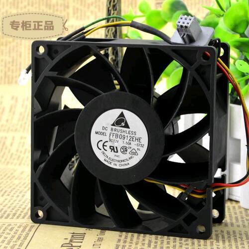原装 台达 9038 FFB0912EHE DC12V 1. 暴力加压型 双滚珠风扇
