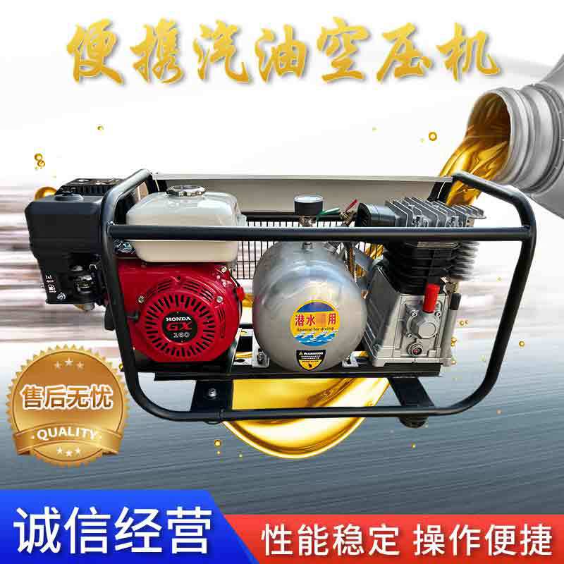 汽油空压机气泵潜水不锈钢罐打黄油喷漆修车补胎充气移动供气机