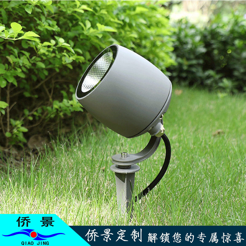 照树灯射树灯户外led射灯防水园林抱杆灯景观射灯庭院花园插地灯