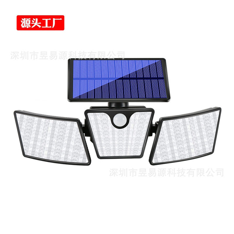 太阳能壁灯 265LED 防水照明射灯270°感应弧形探照灯 厂家源头